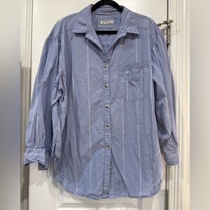 We The Free light blue striped shirt with chest label